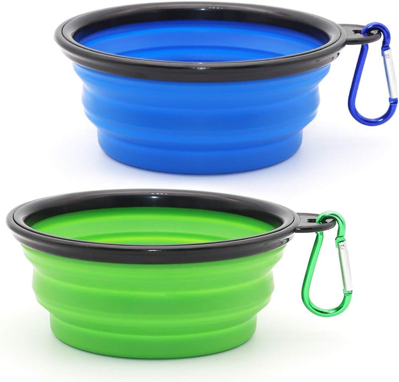 2 Pack Collapsible Dog Water Bowls