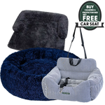 The Ultimate Bundle: Calming Bed, Furniture Protector & FREE Dog Car Seat!