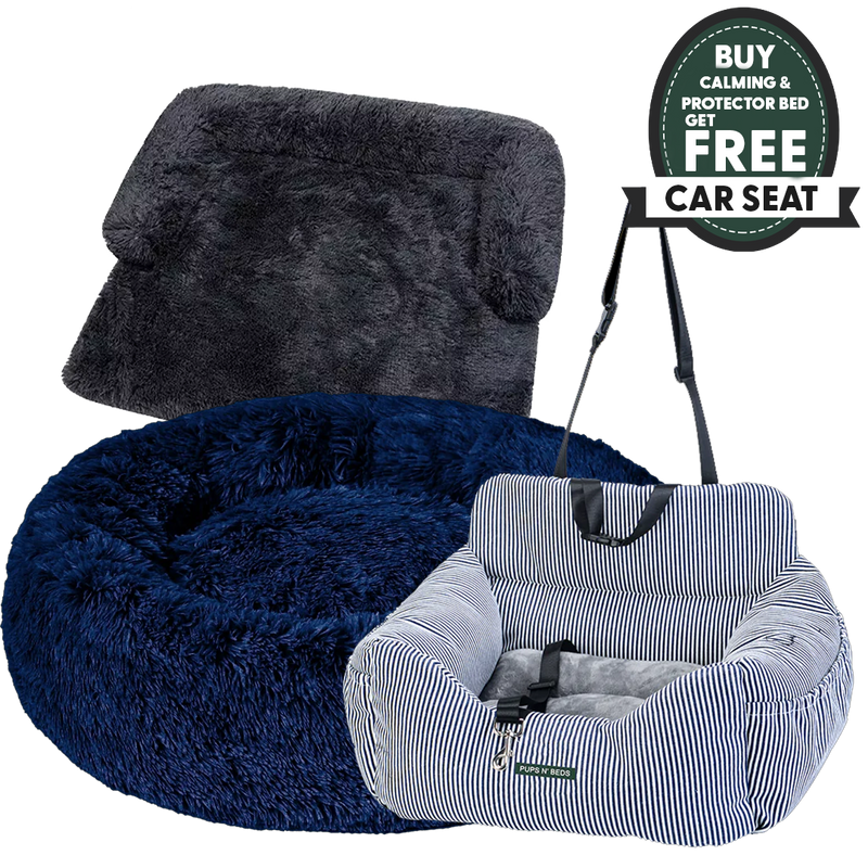 The Ultimate Bundle: Calming Bed, Furniture Protector & FREE Dog Car Seat!