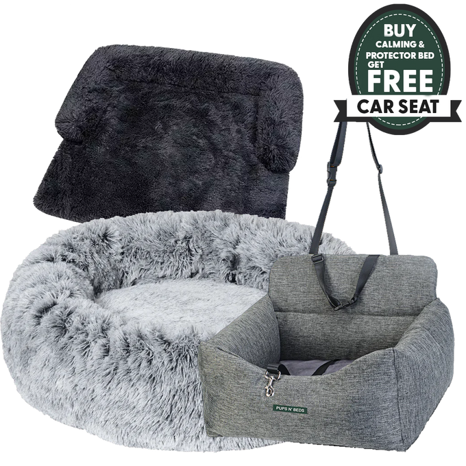 The Ultimate Bundle: Calming Bed, Furniture Protector & FREE Dog Car Seat!