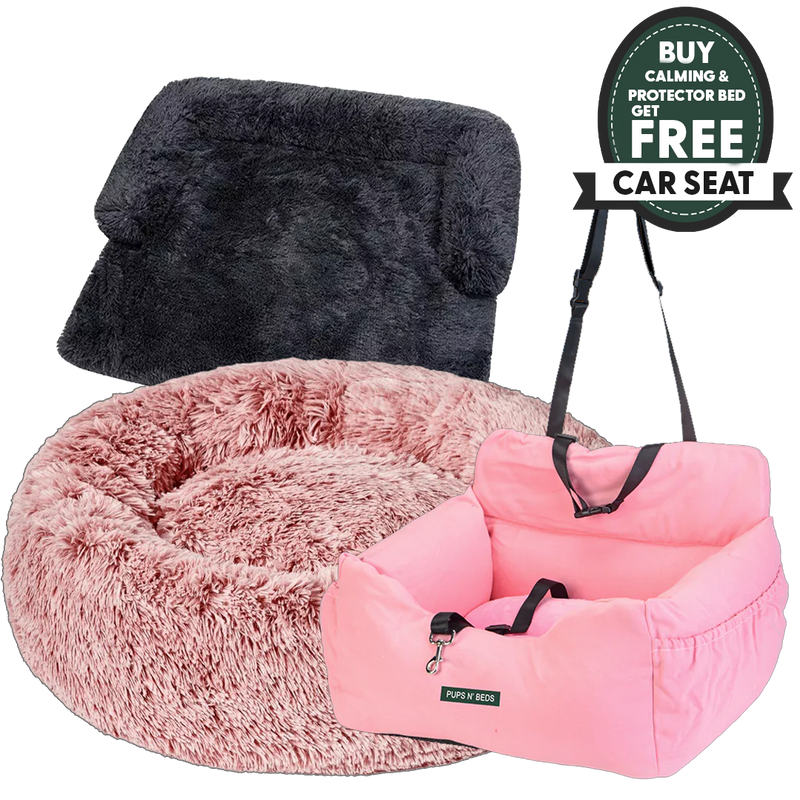 The Ultimate Bundle: Calming Bed, Furniture Protector & FREE Dog Car Seat!